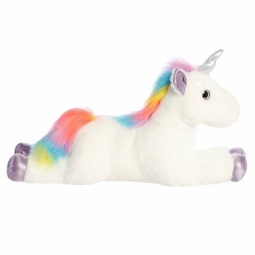 Aurora Large Multicolor Super Flopsie 27 inch Rainbow Unicorn Adorable ...
