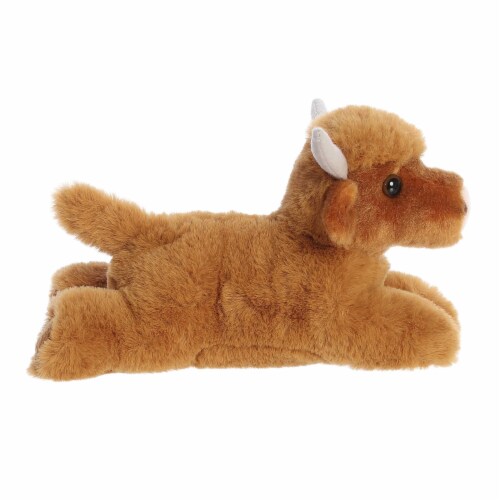 Aurora Small Brown Mini Flopsie 8 inch Highland Cow Adorable Stuffed ...