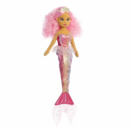 Aurora Large Pink Sea Sparkles 18 inches Lottie Enchanting Stuffed Doll ...