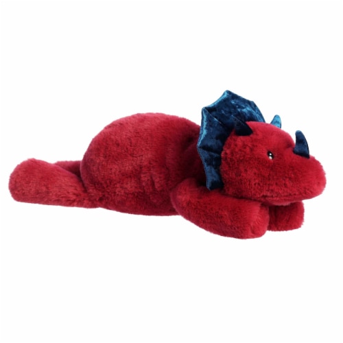 Aurora Large Red Snoozles 18inches Triceratops Laid-back Stuffed Animal ...