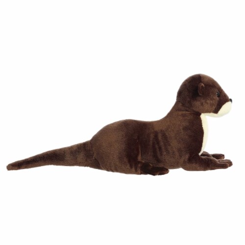 Aurora Large Brown Grand Flopsie 16.5 inch Sliddy River Otter Adorable ...