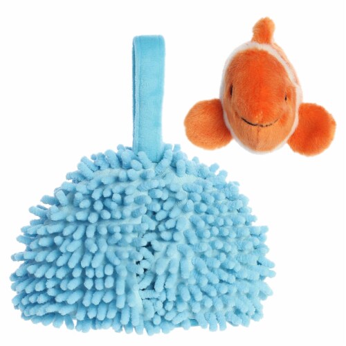 Aurora Small Orange Hideouts 6 inches Clown Fish Enchanting Stuffed ...