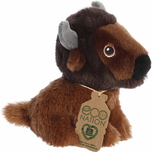 Aurora Mini Brown Eco Nation 5 inches Bison Eco-Friendly Stuffed Animal ...