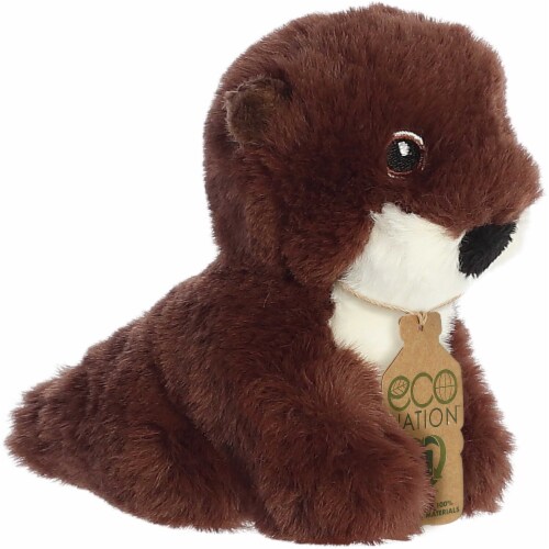 Aurora Mini Brown Eco Nation 5 inches River Otter Eco-Friendly Stuffed ...