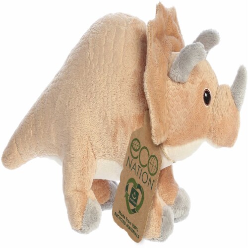 Aurora Large Brown Eco Nation 12.5 inches Triceratops Eco-Friendly ...