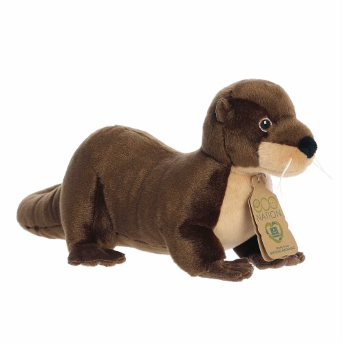 Aurora Large Brown Eco Nation Eco Hugs 16 inch River Otter Eco-Friendly ...