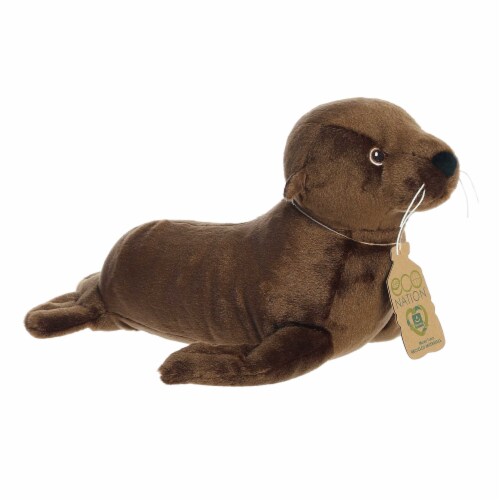 Aurora Large Brown Eco Nation Eco Hugs 13.5 inch Sea Lion Eco-Friendly ...