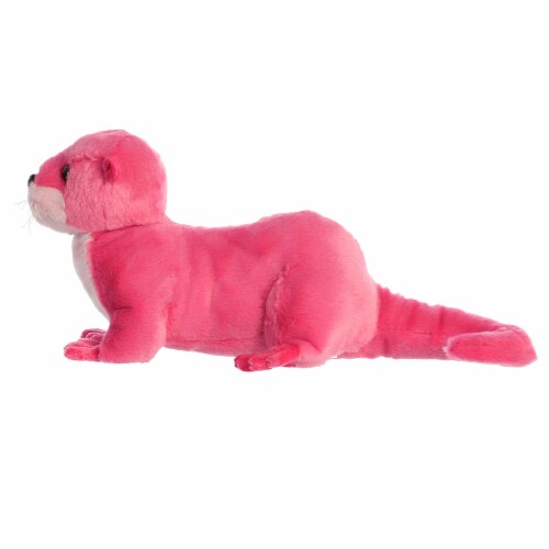 Aurora Medium Pink Destination Nation 12 inch River Otter Pink Adventurous Stuffed Animal, One ...