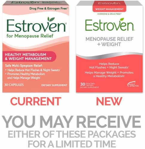 Estroven® Menopause Relief Weight Management Supplement Capsules Perspective: right