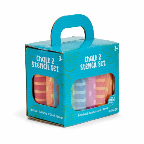 Little Kids Summer Fun Chalk & Stencil Set Perspective: right
