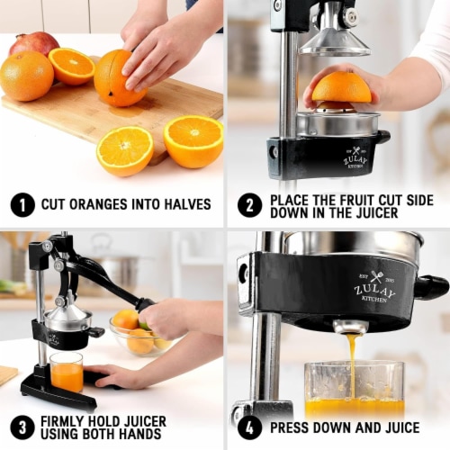 Zulay Kitchen Professional Citrus Juicer and Orange Squeezer + 2 in 1 Metal Lemon Squeezer Perspective: right