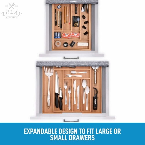Zulay Kitchen Expandable Bamboo Kitchen Drawer Organizer, 1 Fred Meyer