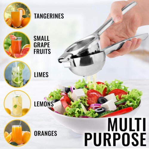 Zulay Kitchen Extra Large Heavy Duty Stainless Steel Lemon Squeezer Perspective: right