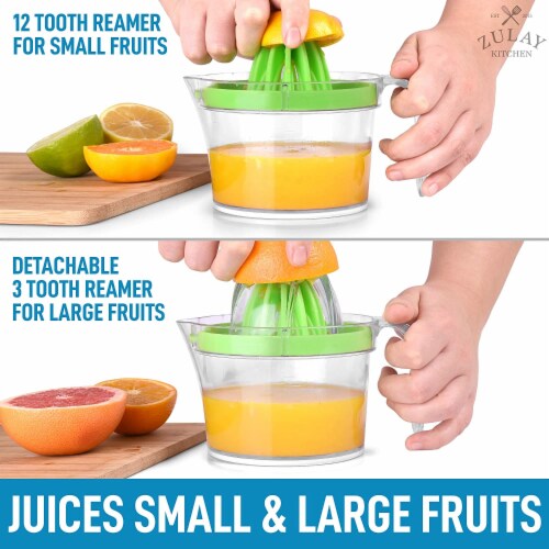 Zulay Kitchen Citrus Juicer Reamer (17oz Capacity) - Green Perspective: right