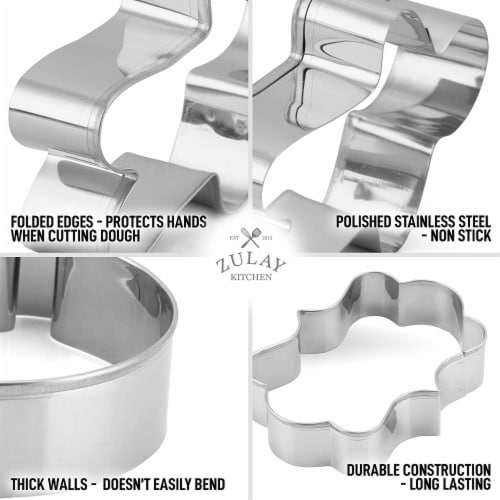 Zulay Kitchen Metal Christmas Cookie Cutters (14-Pieces), 14
