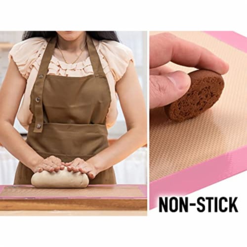 Zulay Kitchen Silicone Baking Mat Sheet 2-Pack - Pink, 2 - City Market