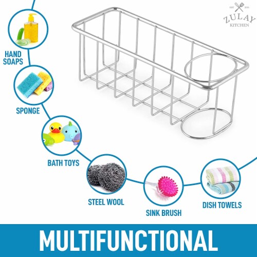 Sink caddy top sponge holder