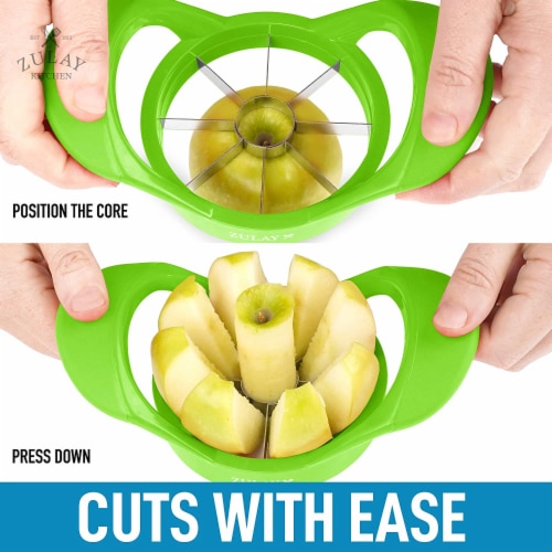 Apple Slicer Corer, Stainless Steel Apple Corer with 8 Sharp Blade, Fruit  Cutter Divider with Easy Grip Anti Slip Handle, Kitchen Tool for Apples