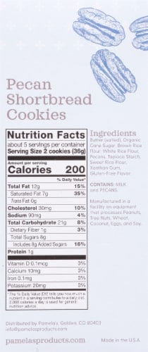 Pamela's® Gluten Free Pecan Shortbread Cookies Perspective: right