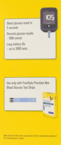 FreeStyle Precision Neo Blood Glucose Meter Kit Perspective: right
