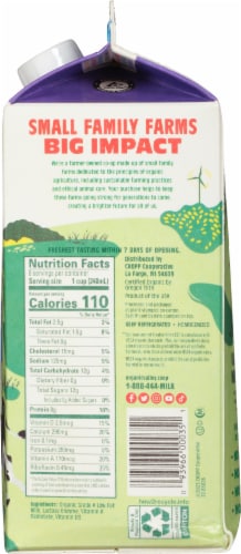 Organic Valley® Lactose Free 1% Lowfat Milk Half Gallon Perspective: right