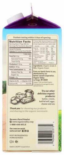 Organic Valley Half & Half Perspective: right