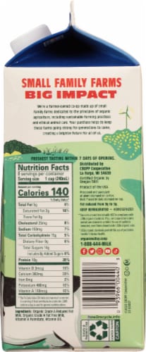 Organic Valley® 2% Reduced Fat Milk Perspective: right