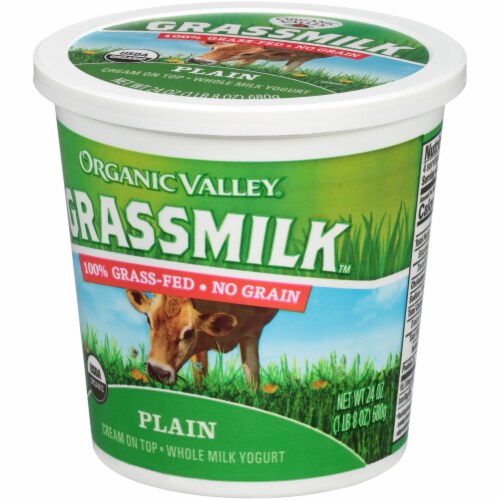 Kroger Organic Valley GrassFed Plain Whole Milk Yogurt, 24 oz