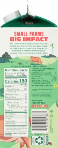 Organic Valley® Grassmilk® Grassfed Whole Milk Half Gallon Perspective: right