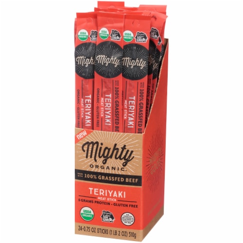Mighty Organic™ Teriyaki Grassfed Beef Meat Sticks Perspective: right