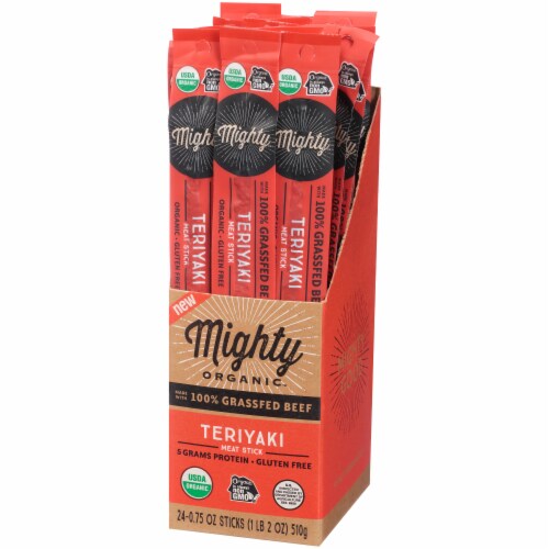Mighty Organic™ Teriyaki Grassfed Beef Meat Sticks Perspective: right