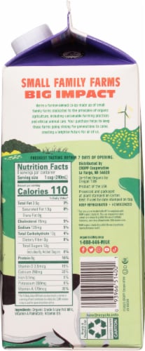 Organic Valley® 1% Lowfat Milk Perspective: right
