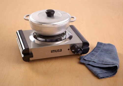 IMUSA Electric 1000-Watt Stainless Steel Single Burner Perspective: right