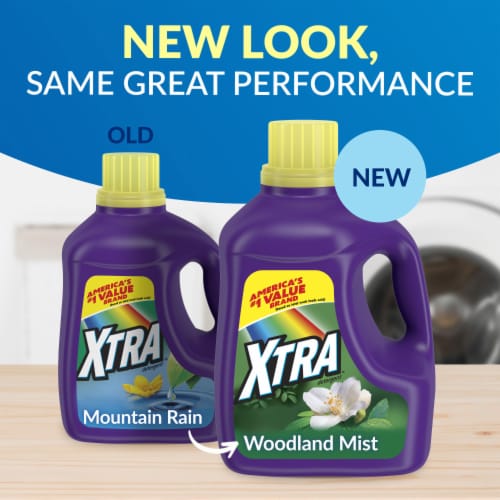 XTRA Mountain Rain Liquid Laundry Detergent Perspective: right