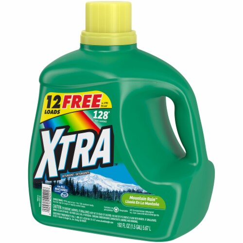 Xtra Mountain Rain Bonus Liquid Laundry Detergent Perspective: right