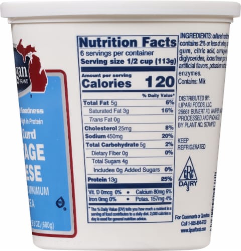 Michigan Large Curd Cottage Cheese Perspective: right