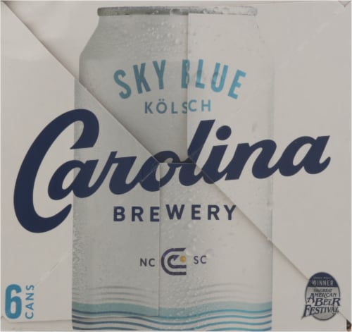 Carolina Brewery Sky Blue Kolsch Golden Ale Craft Beer Perspective: right