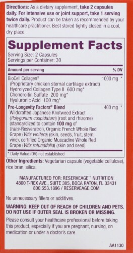 Reserveage Nutrition Collagen Booster Capsules Perspective: right