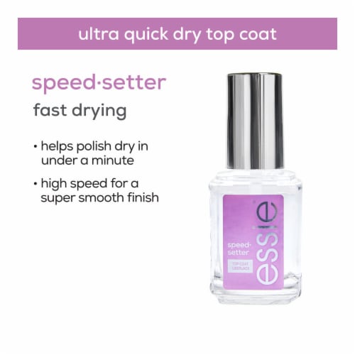 Essie Nail Care Vegan Clear Top Coat Speed Setter Perspective: right
