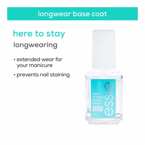 Essie Nail Care Vegan Clear Base Coat Here To Stay Perspective: right