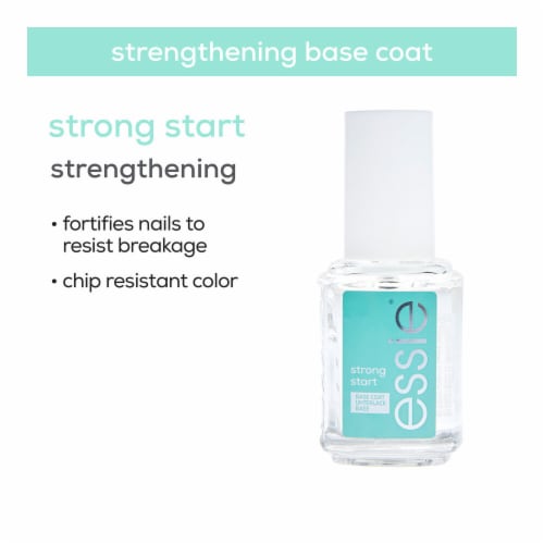 Essie Nail Care Vegan Clear Base and Top Coat Strong Start Perspective: right