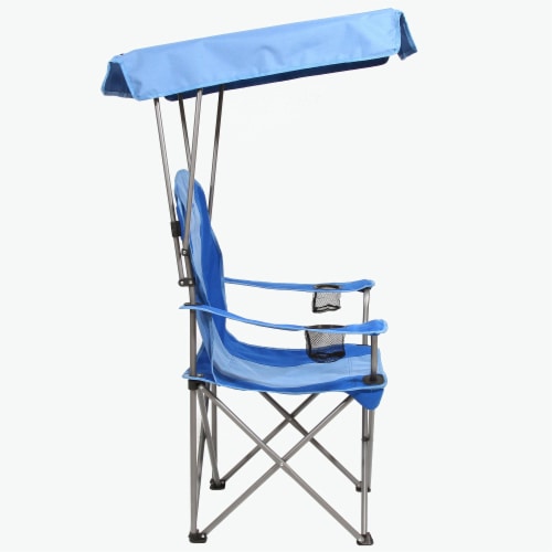 KampRite Portable Folding Quad Camp Chair w/Shade Canopy & 2