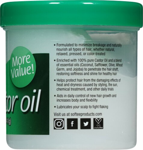 Softee® Castor Oil Hair & Scalp Conditioner Perspective: right