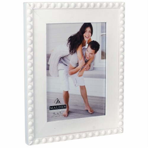 Malden White Farmhouse Beaded Picture Frame Perspective: right