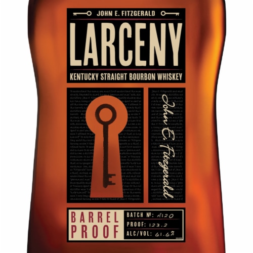 Larceny Barrel Proof Kentucky Straight Bourbon Whiskey Perspective: right