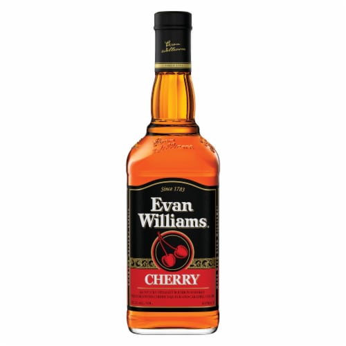 Evan Williams Cherry Whiskey Liqueur Perspective: right
