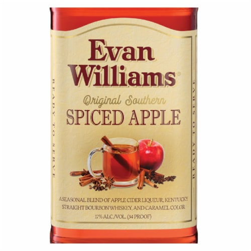 Evan Williams Kentucky Cider Apple Whiskey Liqueur Perspective: right