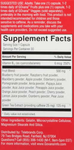 GoVana™ 16 Fruits Green Tea Energy Capsules Perspective: right
