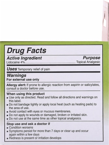 Hempvana® Lidocaine Pain Cream Perspective: right