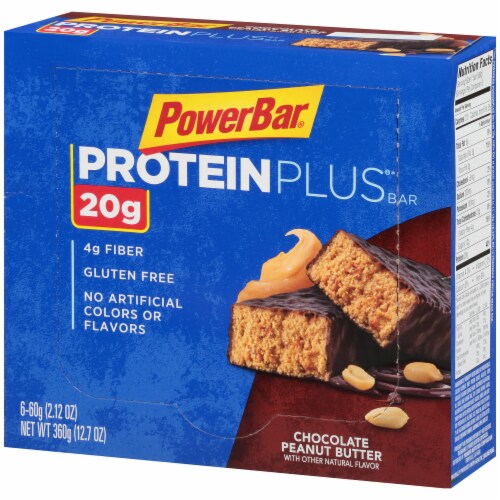 PowerBar ProteinPlus Chocolate Peanut Butter Bars Perspective: right